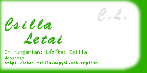 csilla letai business card